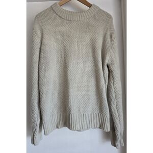 Steven Alan Women M Wool Pullover Sweater Beige Solid Minimalist Knit Top